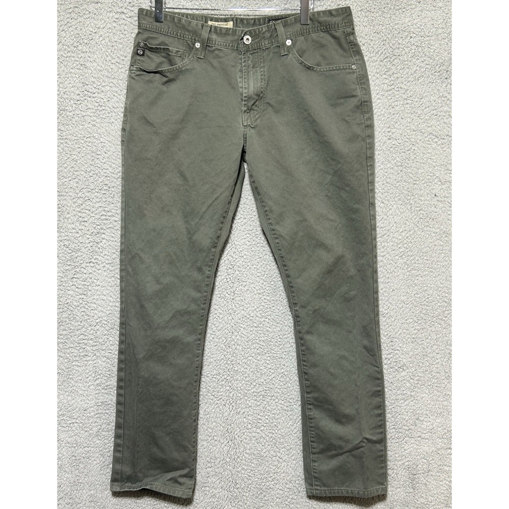 AG Adriano Goldschmied Jeans Men 33x34(30)Olive The Protege Stretch Straight Leg